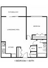 1 Bedroom Floor Plan